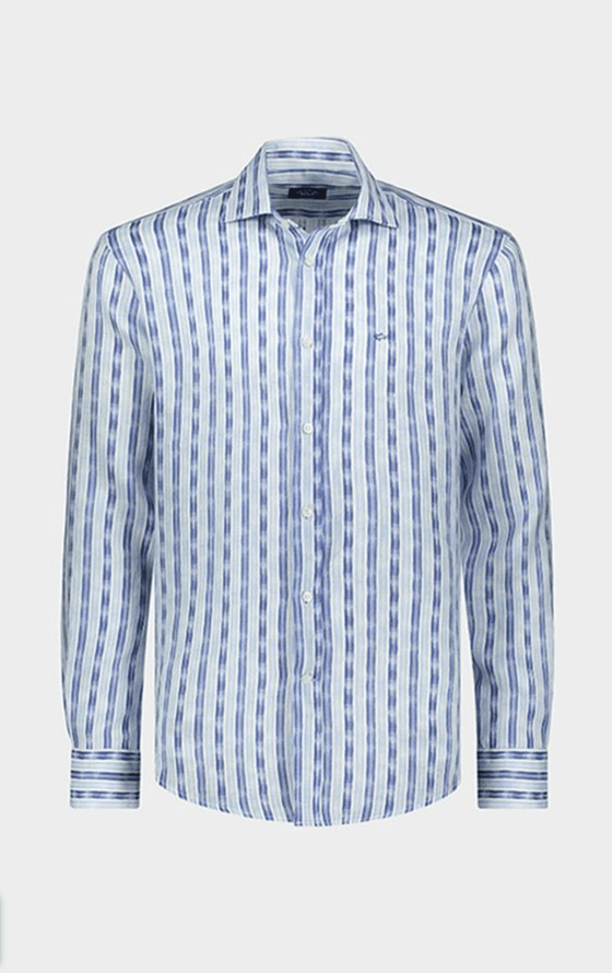 Paul & Shark - Chemise manches longues à rayures de lin - J Fit - LE CAPITAINE D'A BORD