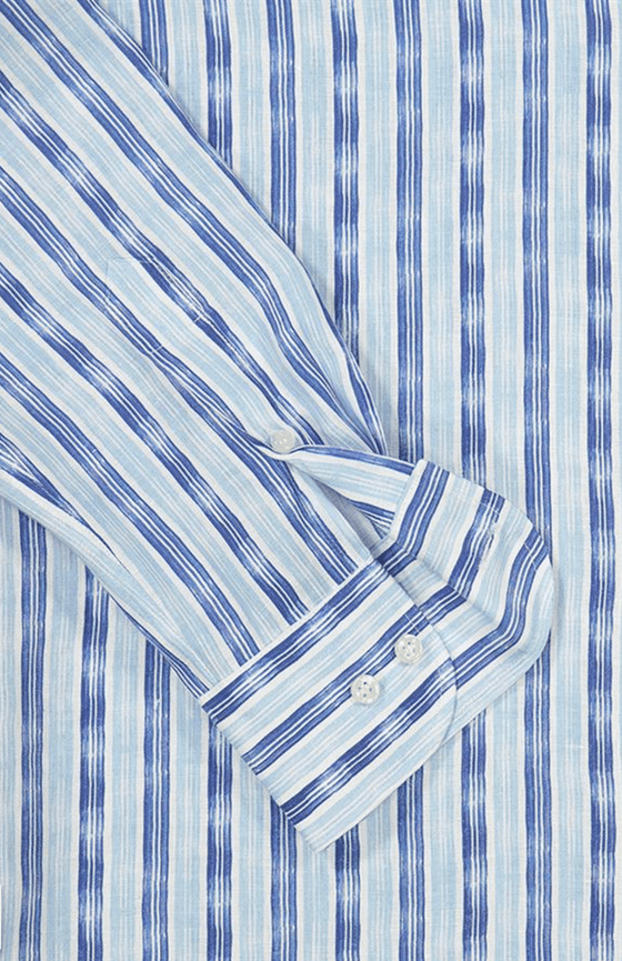 Paul & Shark - Chemise manches longues à rayures de lin - J Fit - LE CAPITAINE D'A BORD