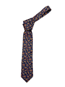  Hemley - Cravate de soie florale - LE CAPITAINE D'A BORD