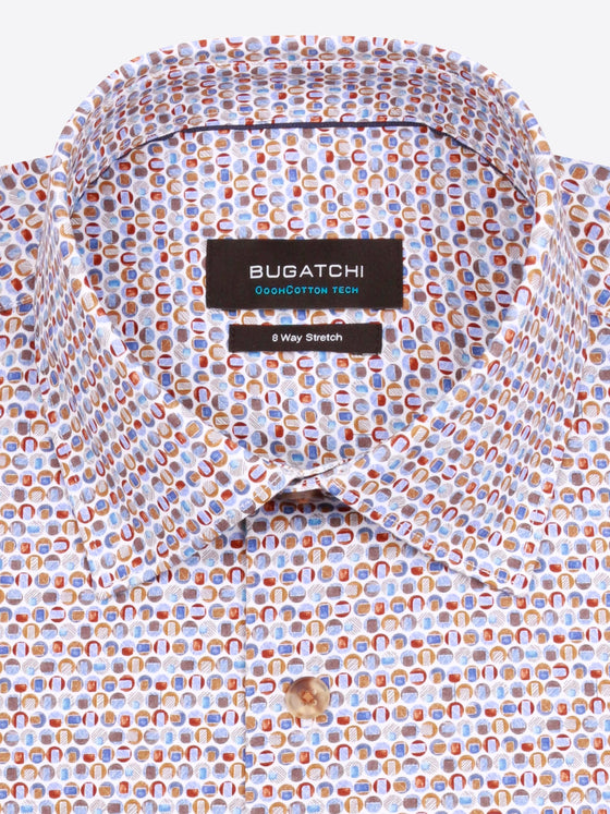 Bugatchi - Chemise manches longues à pois OoohCotton® - LE CAPITAINE D'A BORD