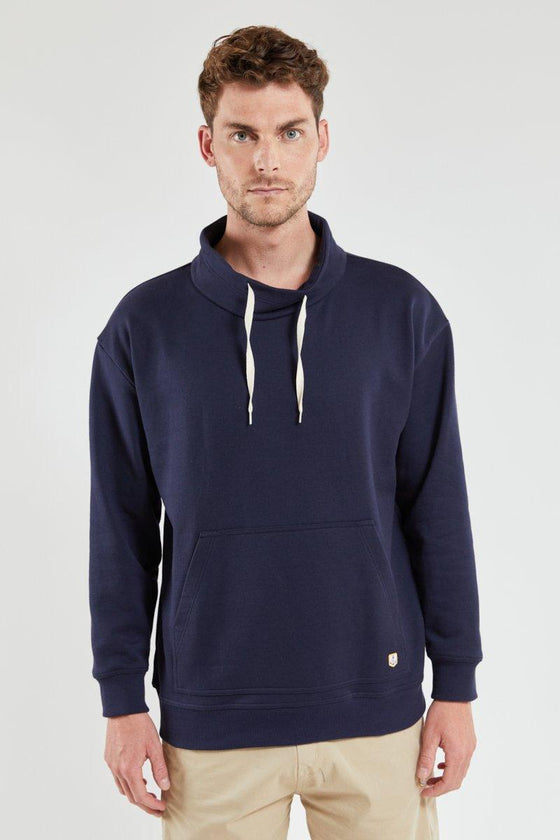 Armor-Lux - Chandail col montant uni pour homme - LE CAPITAINE D'A BORD