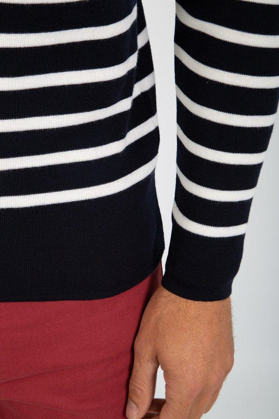 Armor-Lux - Goulenez - Pull rayé de laine merinos - LE CAPITAINE D'A BORD