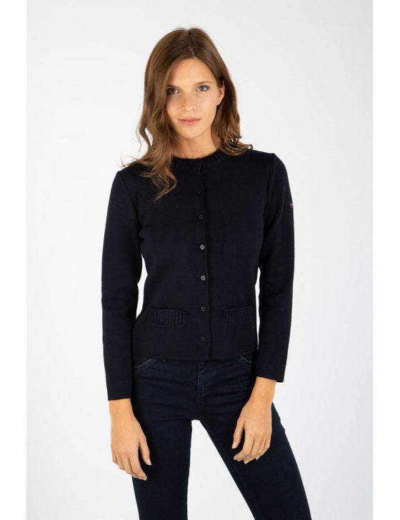 Armor-Lux - Ressac - Cardigan col rond de laine - LE CAPITAINE D'A BORD