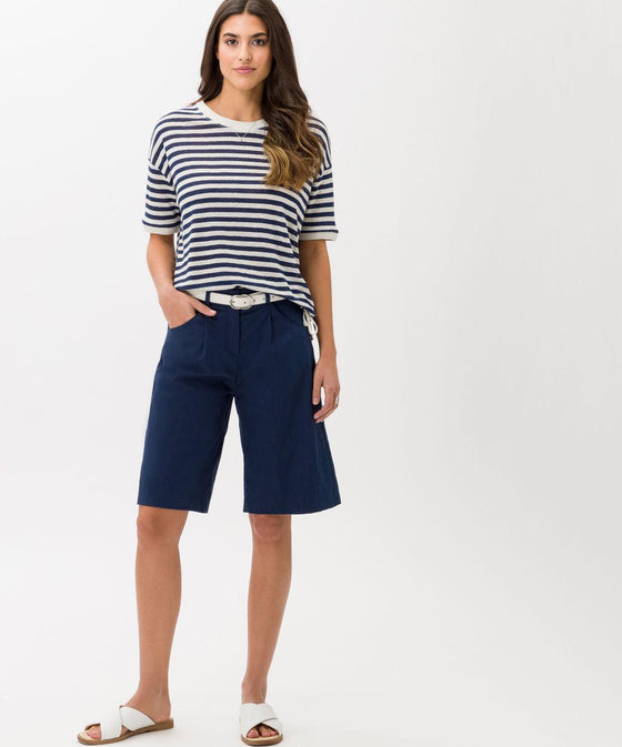 BRAX - Candice - T-shirt rayé de lin - LE CAPITAINE D'A BORD