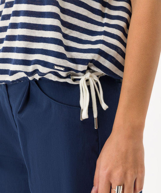 BRAX - Candice - T-shirt rayé de lin - LE CAPITAINE D'A BORD