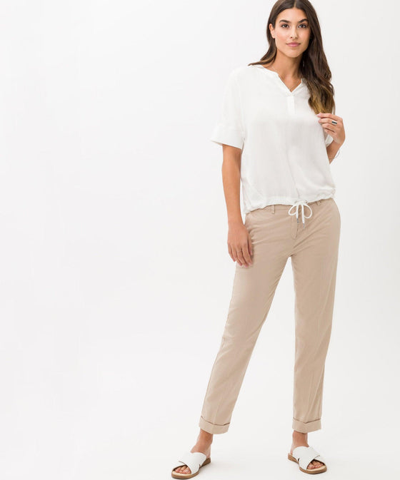 BRAX - Cila - Blouse manches courtes de coton/modal - LE CAPITAINE D'A BORD