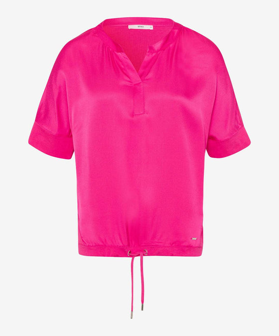 BRAX - Cila - Blouse manches courtes de coton/modal - LE CAPITAINE D'A BORD