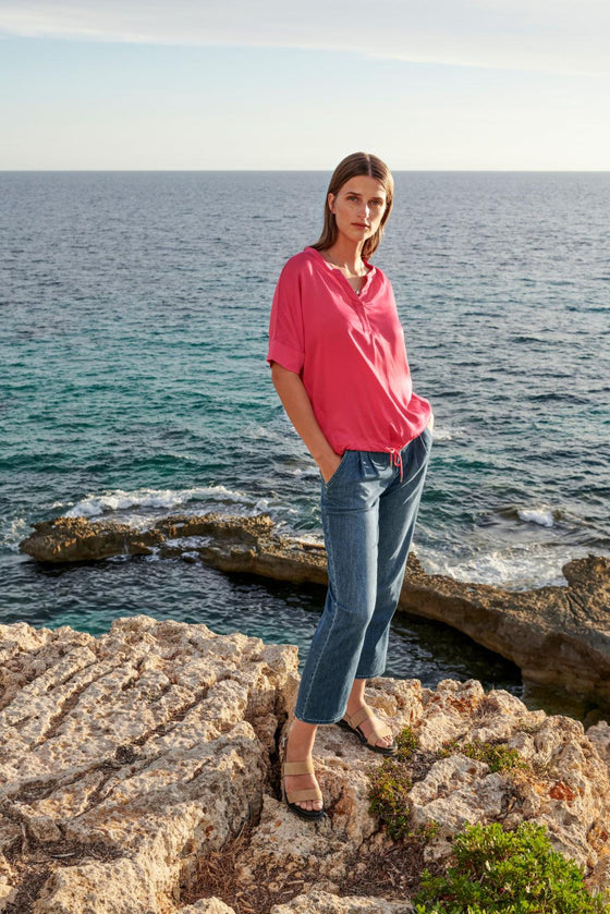 BRAX - Cila - Blouse manches courtes de coton/modal - LE CAPITAINE D'A BORD