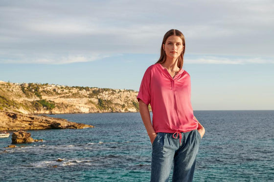 BRAX - Cila - Blouse manches courtes de coton/modal - LE CAPITAINE D'A BORD