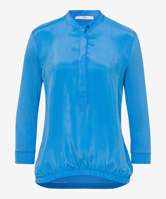 BRAX - Clarissa - Blouse de viscose à col mao - LE CAPITAINE D'A BORD