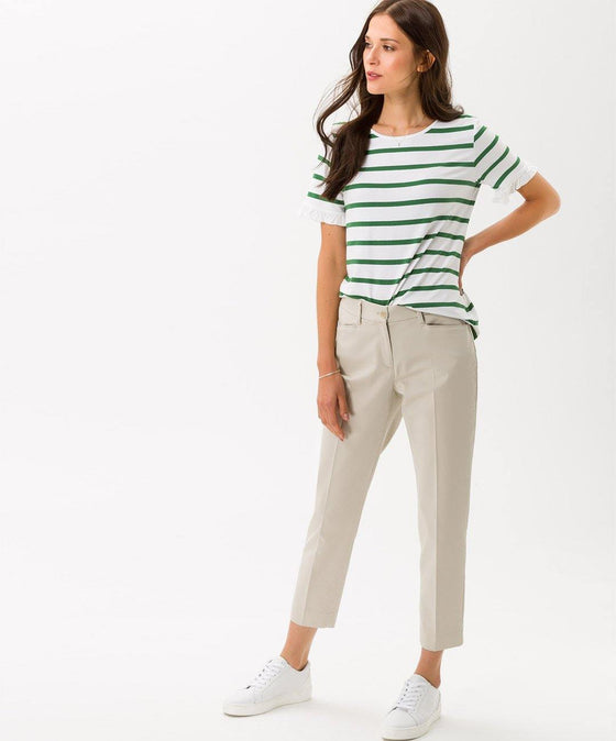 BRAX - Mara Sun - Pantalon capri de coton satin - LE CAPITAINE D'A BORD