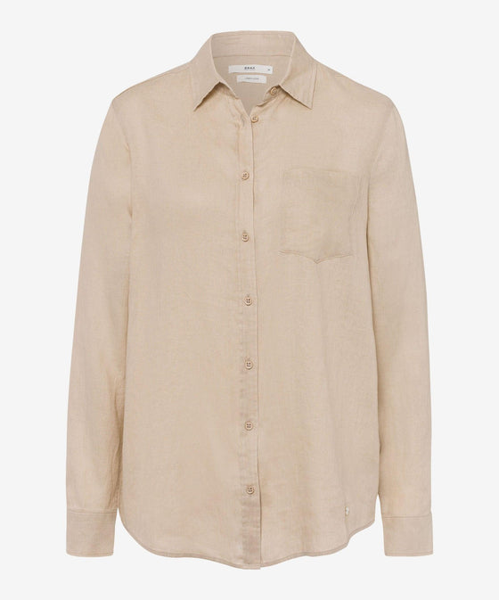 BRAX - Victoria - Blouse unie de lin - LE CAPITAINE D'A BORD