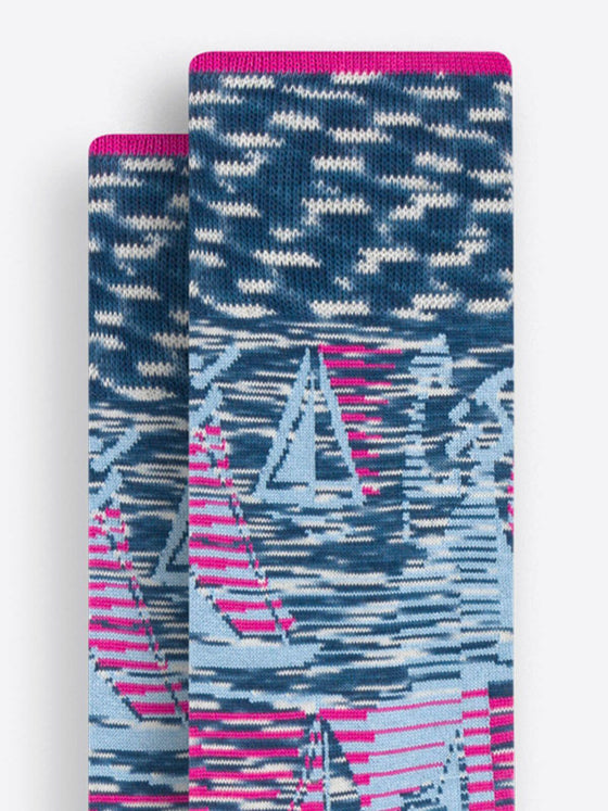 Bugatchi - Bas de coton mercerisé voiliers - LE CAPITAINE D'A BORD