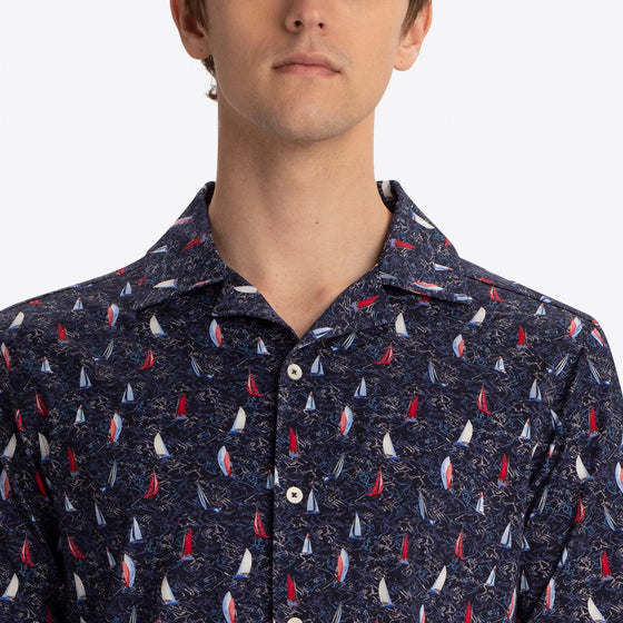Bugatchi - Chemise Cole Ooohcottom Camp imprimé voiliers - LE CAPITAINE D'A BORD