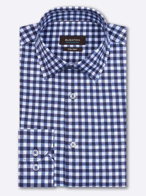 Bugatchi - Chemise manches longues à carreaux OoohCotton® - LE CAPITAINE D'A BORD