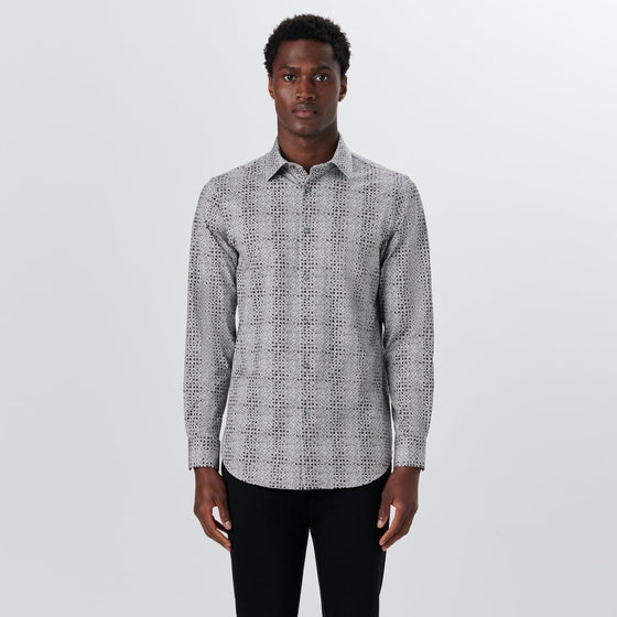 Bugatchi - Chemise manches longues à pois OoohCotton® - LE CAPITAINE D'A BORD