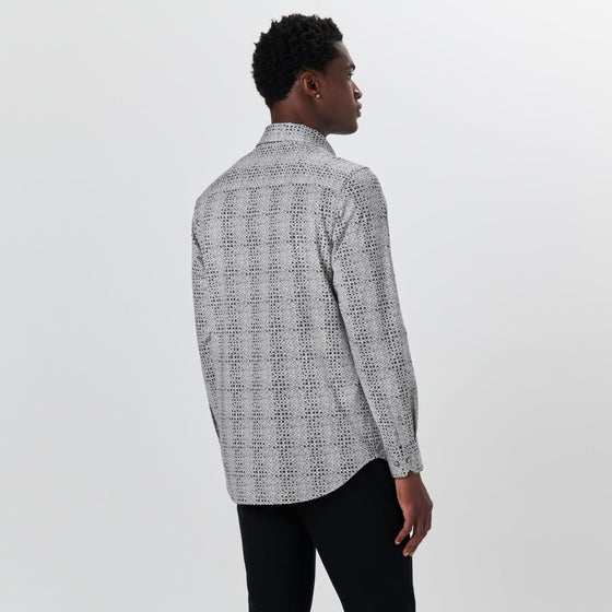 Bugatchi - Chemise manches longues à pois OoohCotton® - LE CAPITAINE D'A BORD