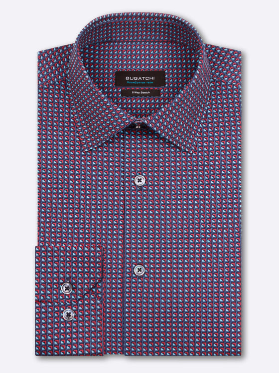 Bugatchi - Chemise manches longues avec carrés OoohCotton® - LE CAPITAINE D'A BORD