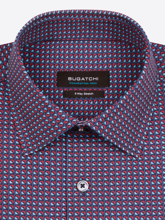 Bugatchi - Chemise manches longues avec carrés OoohCotton® - LE CAPITAINE D'A BORD