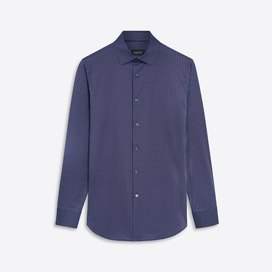 Bugatchi - Chemise manches longues avec carrés OoohCotton® - LE CAPITAINE D'A BORD