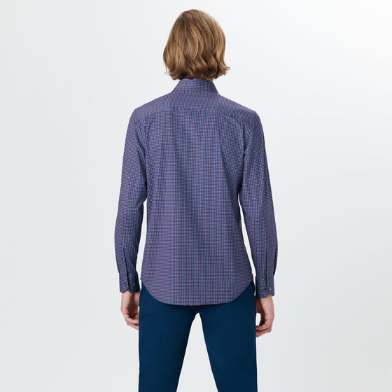 Bugatchi - Chemise manches longues avec carrés OoohCotton® - LE CAPITAINE D'A BORD