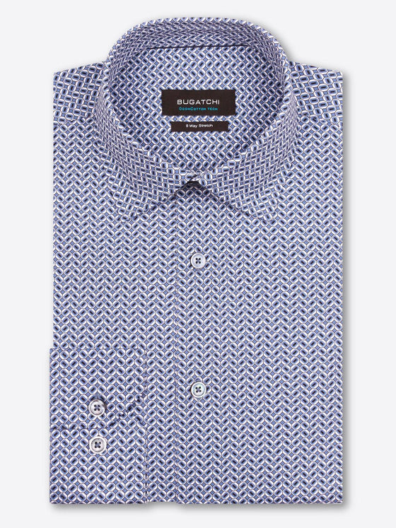 Bugatchi - Chemise manches longues avec cercles OoohCotton® - LE CAPITAINE D'A BORD