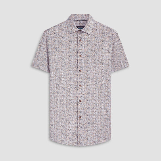 Bugatchi - Milo - Chemise manches courtes motifs OOOHCOTTON© - LE CAPITAINE D'A BORD