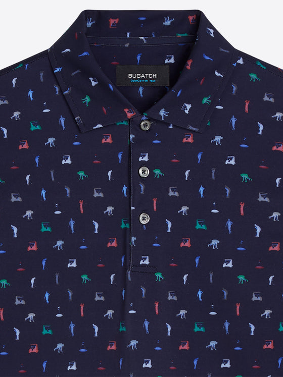 Bugatchi - Victor - Polo manches courtes carts et golfeurs OOOHCOTTON© - LE CAPITAINE D'A BORD