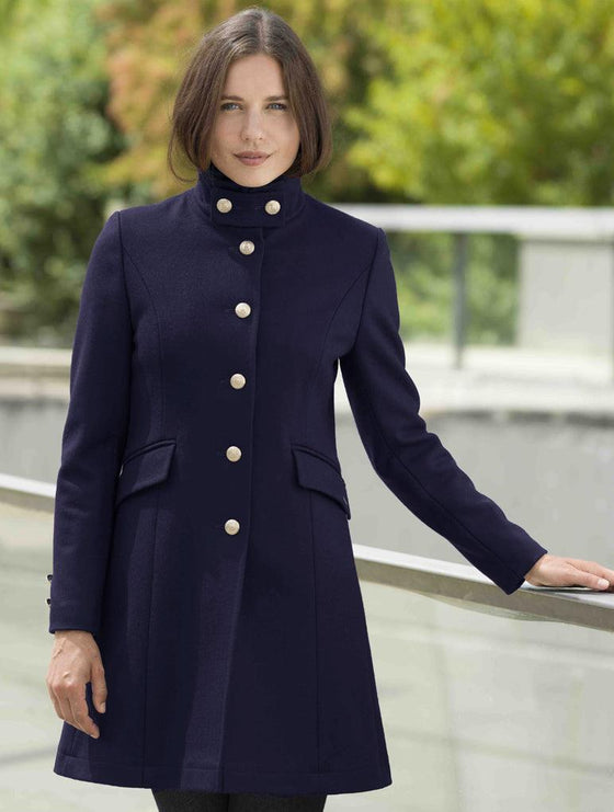Dalmard Marine - Brighton Cachemire - Manteau long pour femme - LE CAPITAINE D'A BORD