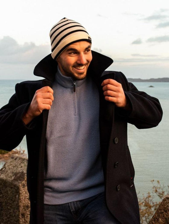 Dalmard Marine - Oklahoma - Caban pour homme de laine - Marine - LE CAPITAINE D'A BORD