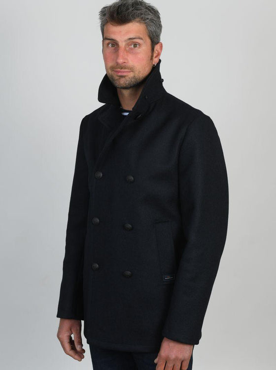 Dalmard Marine - Oslo - Caban de laine pour homme - Marine - LE CAPITAINE D'A BORD