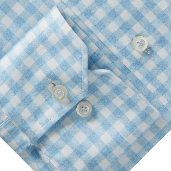 Emanuel Berg - Byron - Chemise manches longues à carreaux Albini 4Flex - Modern Fit - Bleu - LE CAPITAINE D'A BORD