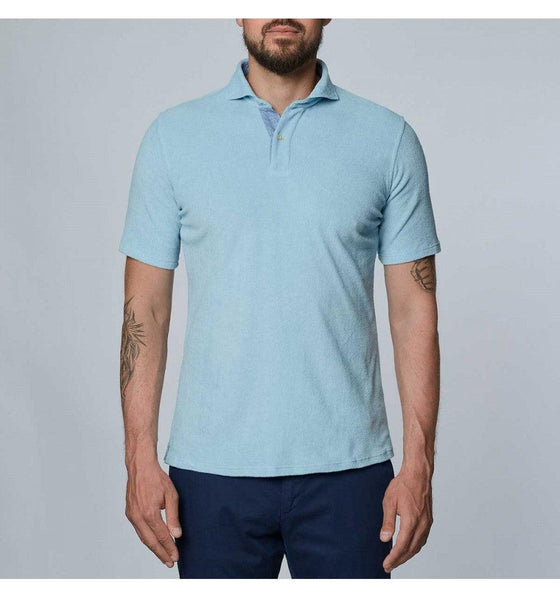 Emanuel Berg - Marseille - Polo de ratine avec contraste de lin - LE CAPITAINE D'A BORD