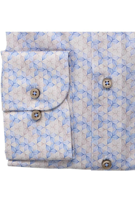 ETERNA 1863 - Chemise manches longues à motifs Modern Fit - LE CAPITAINE D'A BORD