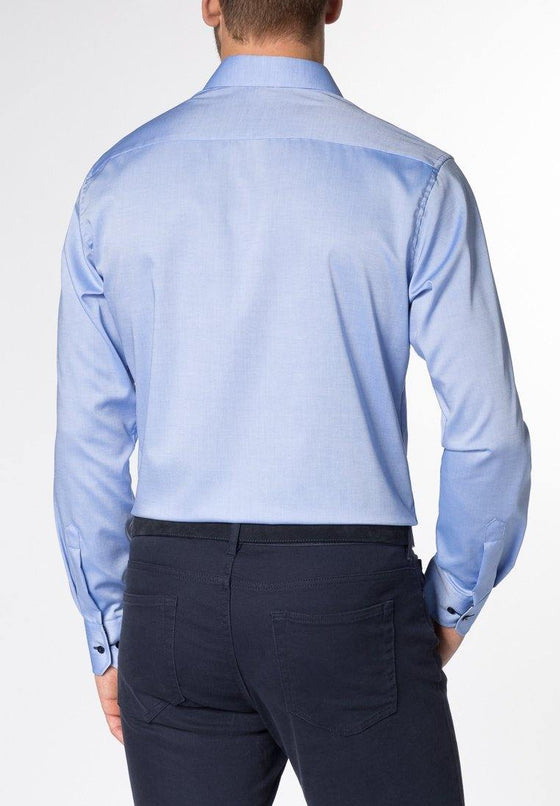 ETERNA - Chemise manches longues Modern Fit - Bleu - LE CAPITAINE D'A BORD