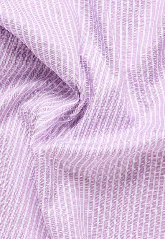 ETERNA - Chemise manches longues rayé Modern Fit - Framboise/Blanc - LE CAPITAINE D'A BORD