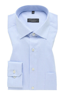 ETERNA - Chemise manches longues rayé Modern Fit - Poudre/Blanc - LE CAPITAINE D'A BORD