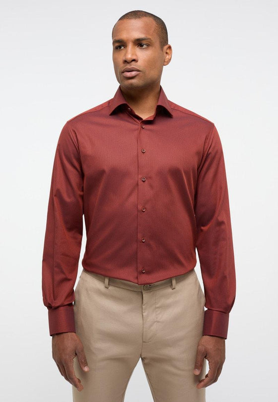 ETERNA - Chemise manches longues texture dobby Modern Fit - LE CAPITAINE D'A BORD