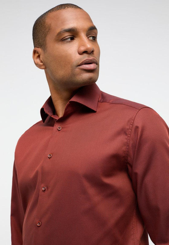 ETERNA - Chemise manches longues texture dobby Modern Fit - LE CAPITAINE D'A BORD