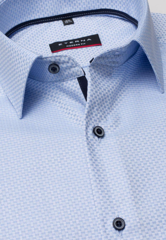 ETERNA - Chemise motifs manches longues Modern Fit - LE CAPITAINE D'A BORD