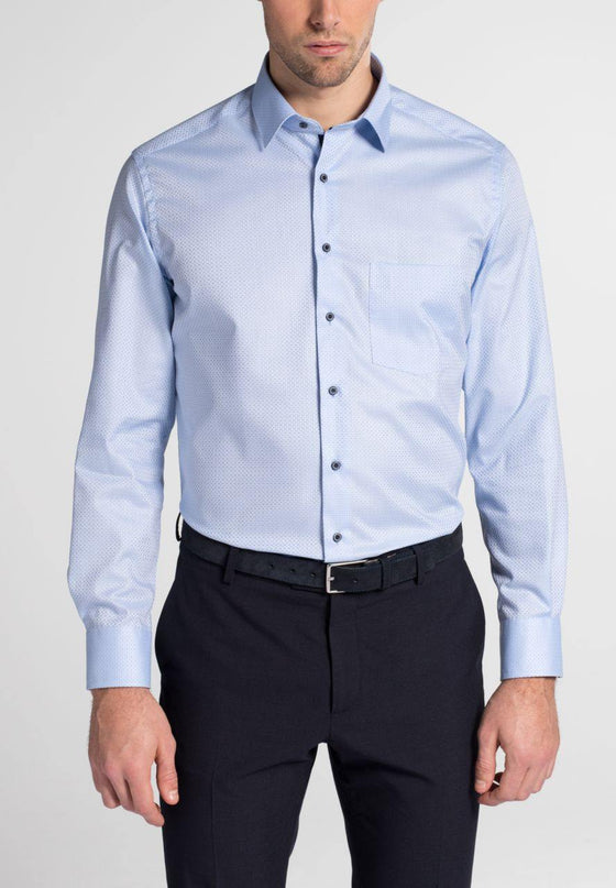 ETERNA - Chemise motifs manches longues Modern Fit - LE CAPITAINE D'A BORD