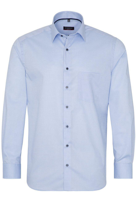 ETERNA - Chemise motifs manches longues Modern Fit - LE CAPITAINE D'A BORD