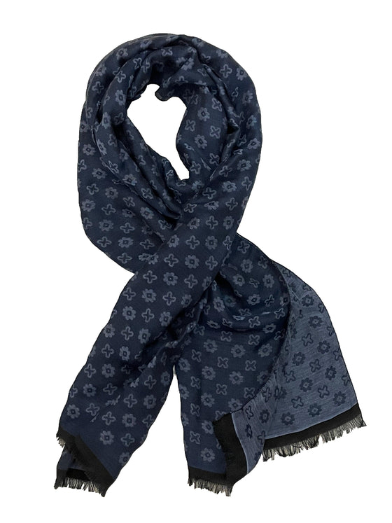 Hemley - Foulard floral de coton et polyester - LE CAPITAINE D'A BORD