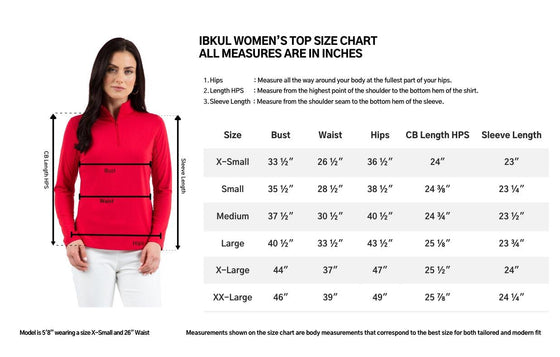 Ibkül - Kimberly Print Long Sleeve Mock Neck Top – 10376 - LE CAPITAINE D'A BORD