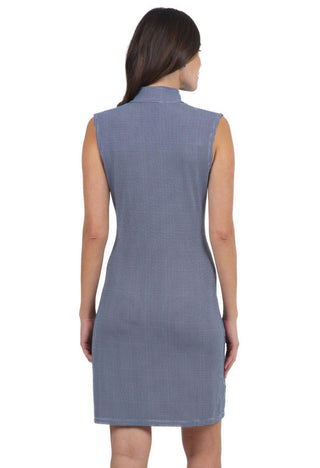 Ibkül - Mini Check Sleeveless Mock Neck Dress - 58754 - LE CAPITAINE D'A BORD