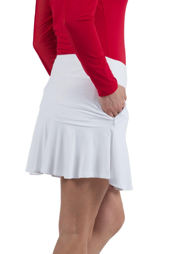 Ibkül - Solid Flounce Skort - 20000 - LE CAPITAINE D'A BORD