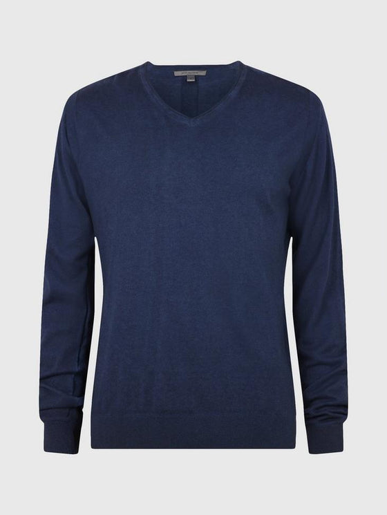 John Varvatos - Drew Chandail Col V de Coton et Soie - LE CAPITAINE D'A BORD