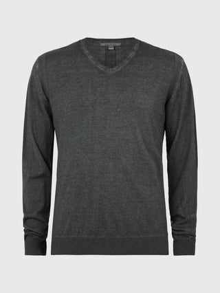 John Varvatos - Drew Chandail Col V de Coton et Soie - LE CAPITAINE D'A BORD