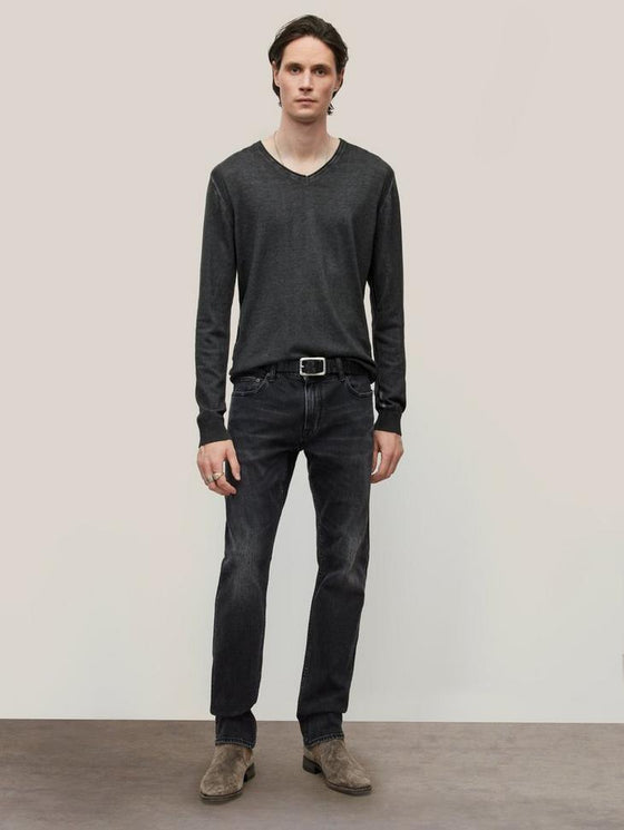 John Varvatos - Drew Chandail Col V de Coton et Soie - LE CAPITAINE D'A BORD