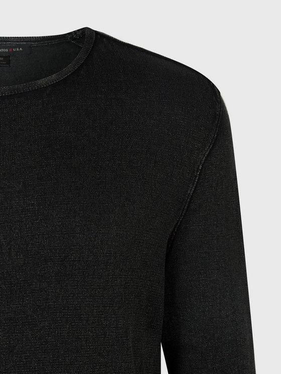 John Varvatos - Walter Chandail Col Rond de Coton Délavé - LE CAPITAINE D'A BORD